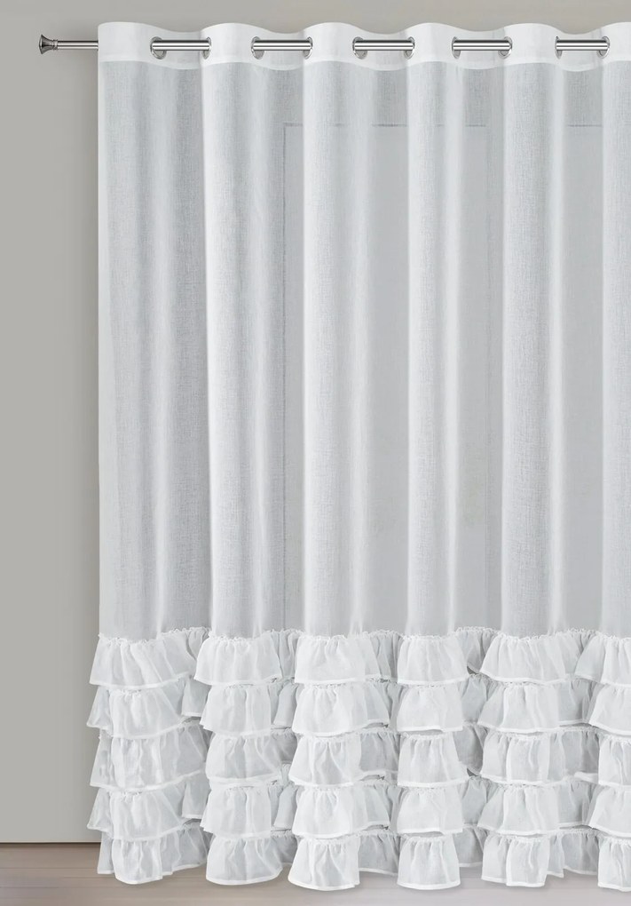 ZÁCLONA NA KRÚŽKOCH DANI1 300 CM X 250 CM BIELA