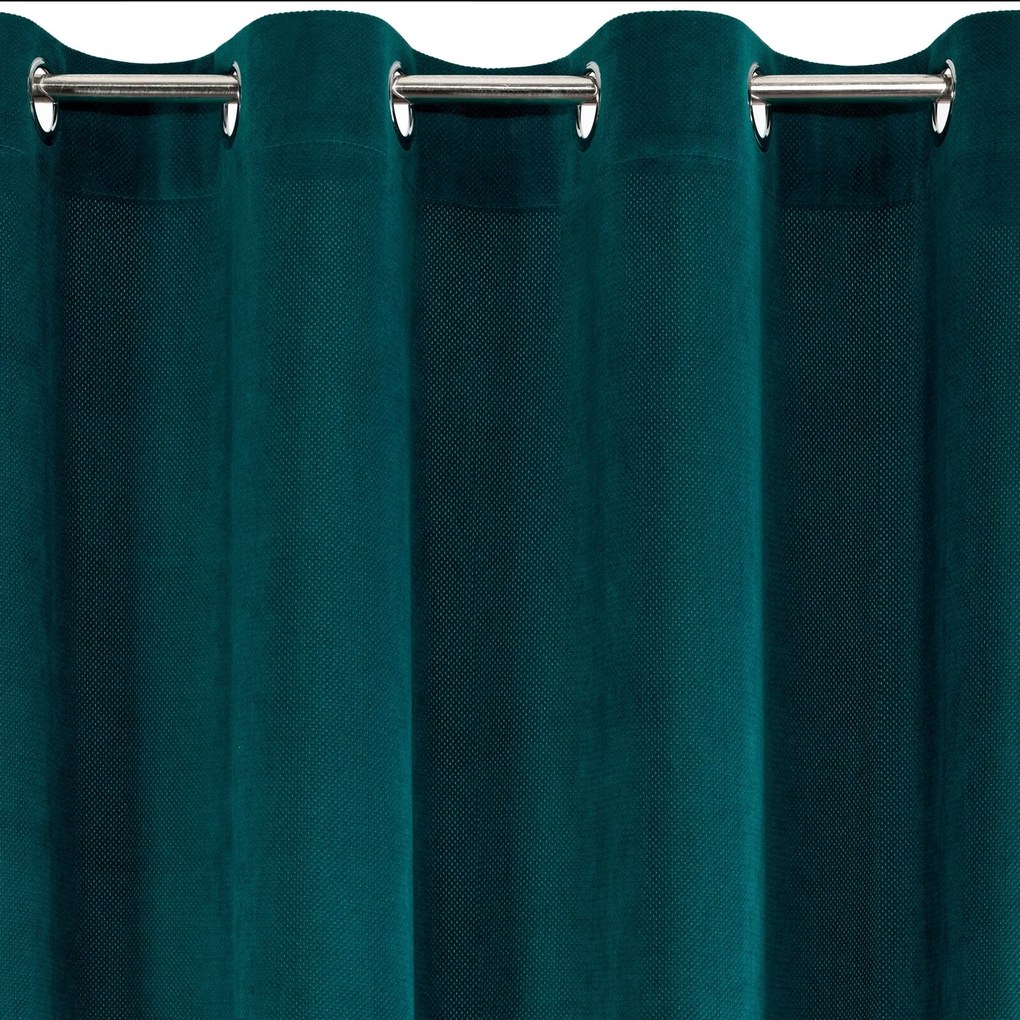 ZATEMŇOVACÍ ZÁVES NA KRÚŽKOCH MEGI 140X250 CM TMAVOTYRKYSOVÁ