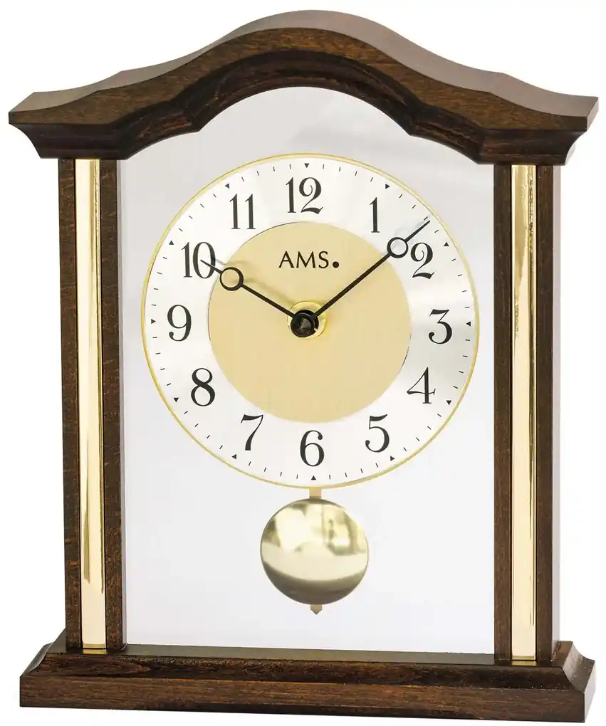 Luxusné drevené stolové hodiny 1174/1 AMS 23cm | BIANO