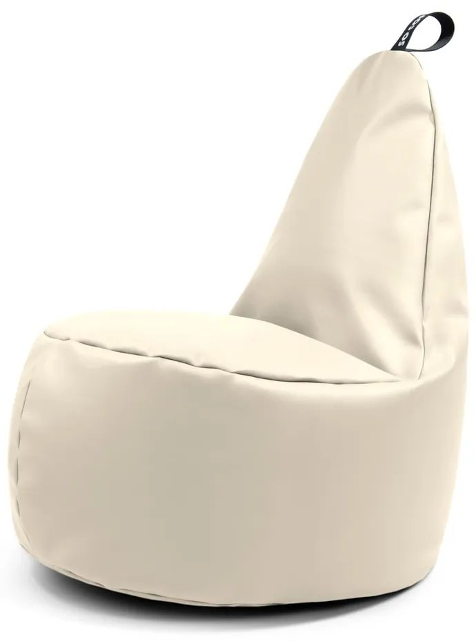 Béžový detský sedací vak z imitácie kože Lull M – So Soft?