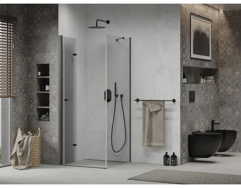 Mexen Lima sprchovací kút 80x80 cm, priehľadná, čierna, 856-080-080-70-00