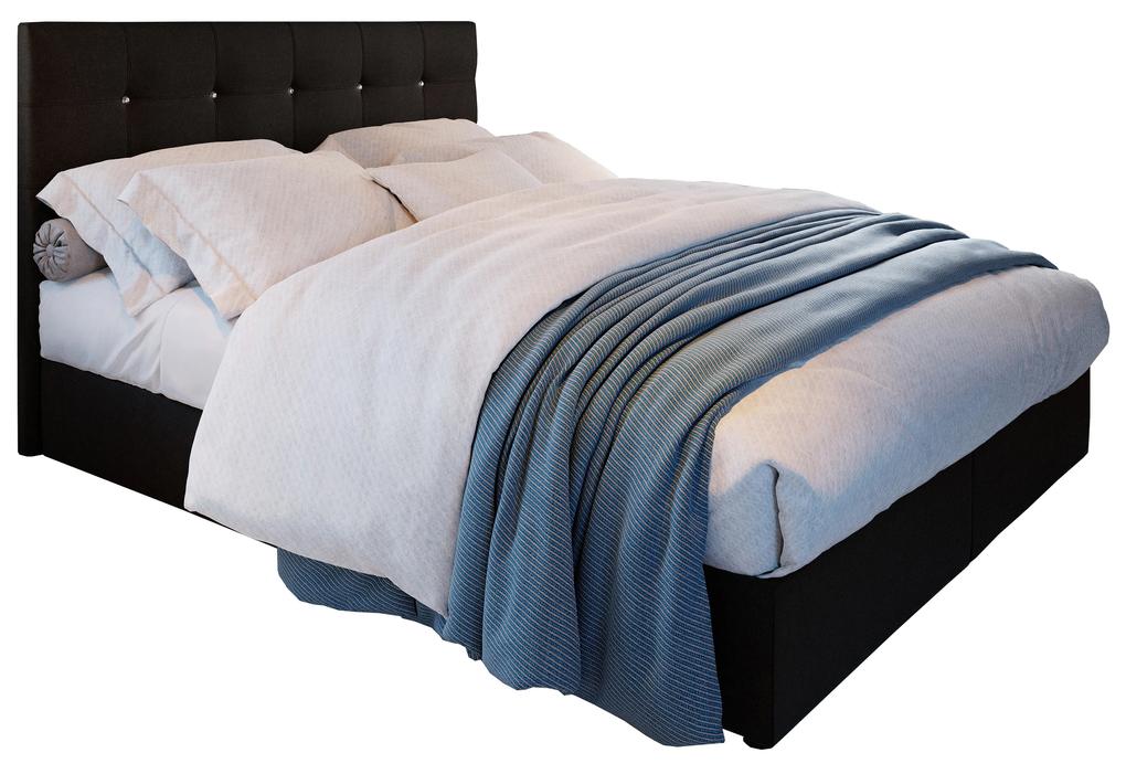 Kontinentálna posteľ 140 cm Karen Comfort (tmavohnedá) (s matracom a úložným priestorom). Vlastná spoľahlivá doprava až k Vám domov. 1056008