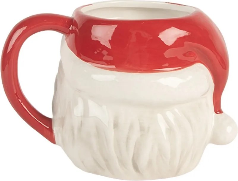 Mug Santa Claus 550 Ml White Red Ceramic - 16.0 cm