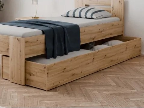 Úložná zásuvka pod posteľ Osaka, dub artisan%
