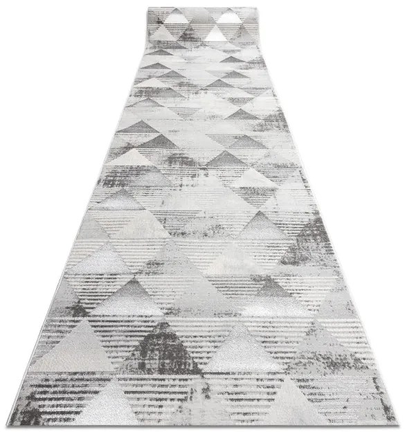 Behúň LIRA E1627 Trojuholníky geometrický, štrukturálny, glamour - sivý