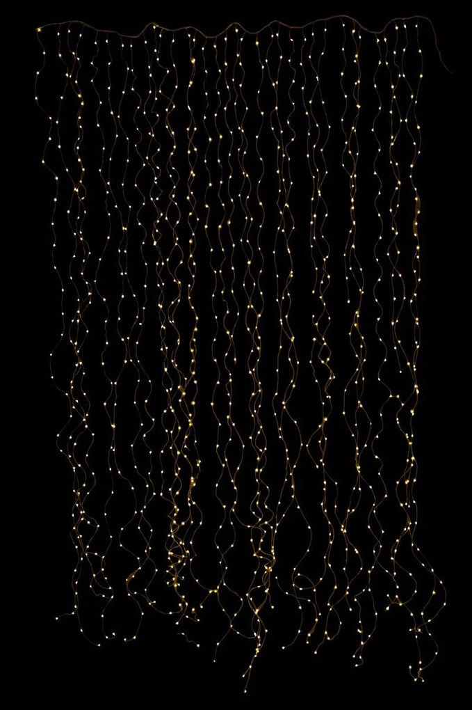 Vianočné strieborný svetelný záves 2x3m s 1020led svetielkami - teplá biela - 18 * 18 * 7 cm