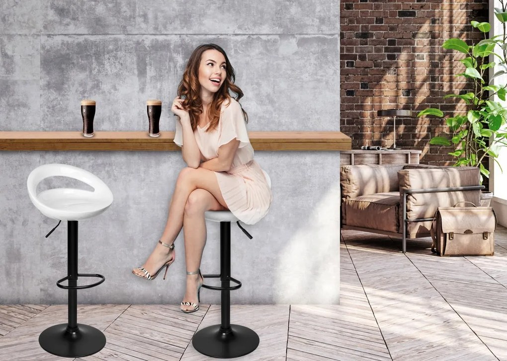 Barová stolička Cork biela