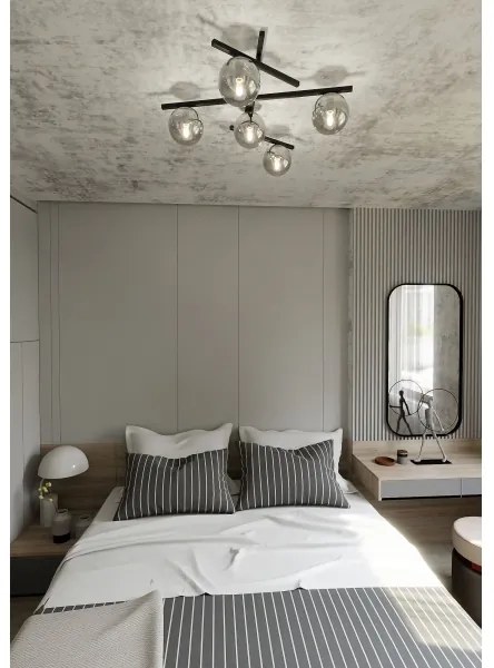 Stropné svietidlo SMART 5xE14/10W/230V čierna/šedá