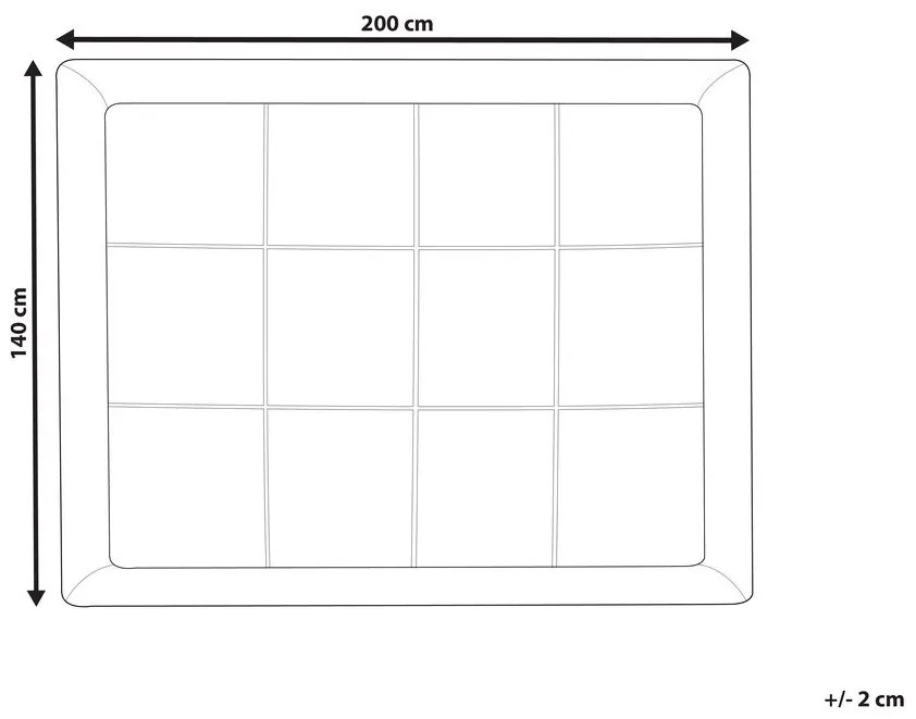 Poťah na matrac 200x140 cm Yenego (biela). Vlastná spoľahlivá doprava až k Vám domov. 1011144
