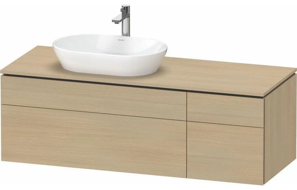 DURAVIT L-Cube závesná skrinka pod umývadlo na dosku (umývadlo vľavo), 4 zásuvky, 1420 x 550 x 482 mm, dub Mediterrane, LC4877071710000