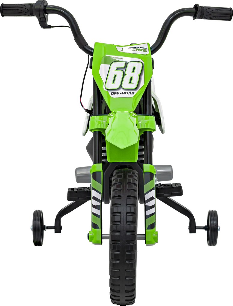 Ramiz PANTONE 361C Detská batériová motorka zelená + audio panel + pomalý štart + EVA kolesá