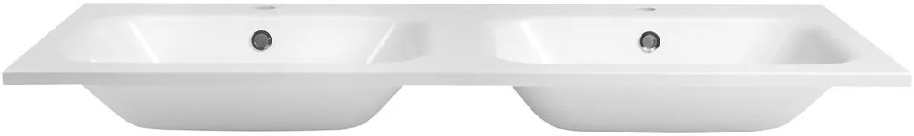 Sapho Sapho, ARECA dvojumývadlo, liaty mramor, 121x51,5cm, biela, AC121
