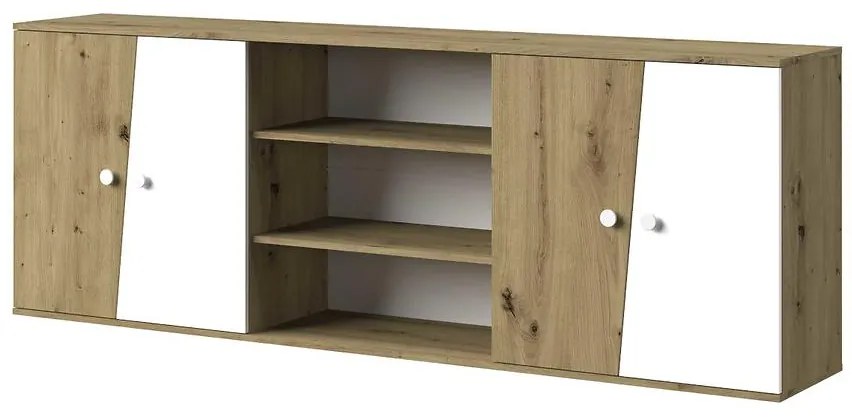 Nadstavec na skriňu Nero 17 Do Nero 16 – Biely Mat