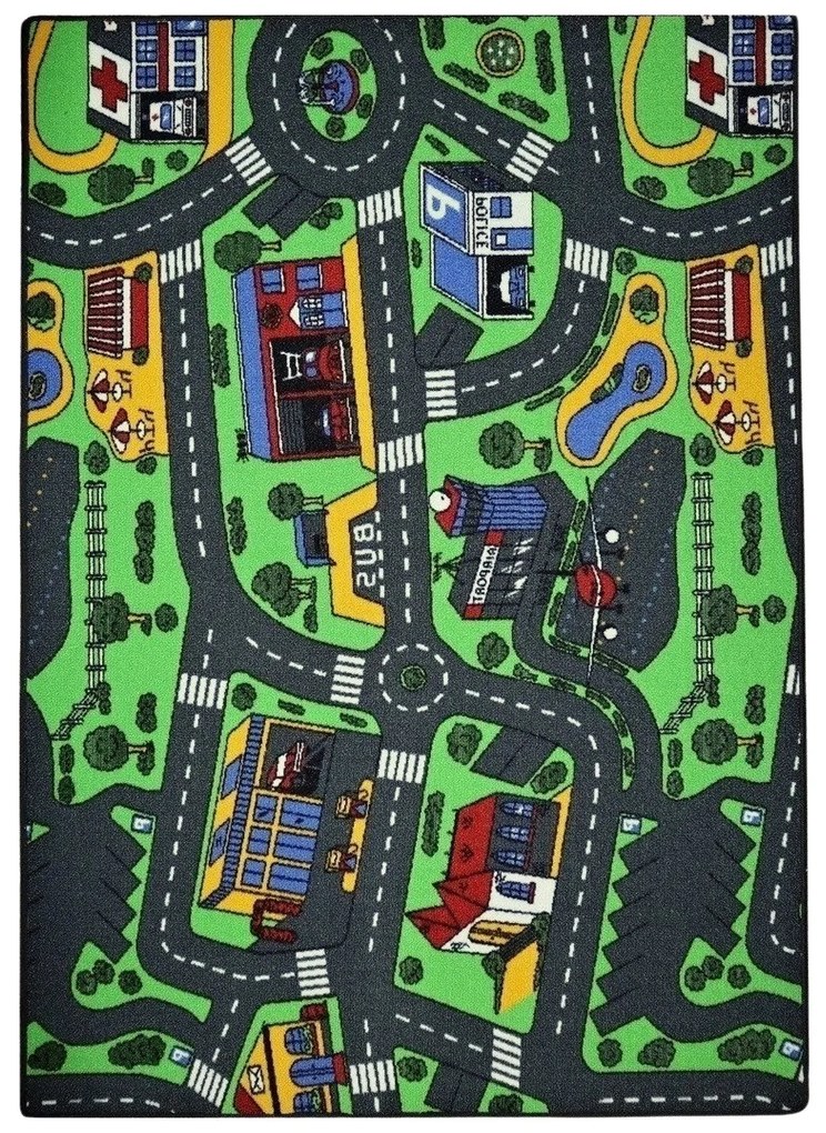 Vopi, Kusový koberec City life, 80x120, viacfarebná, detská izba