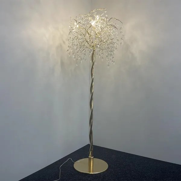 Krištáľová stojacia lampa 5xG9/40W/230V zlatá