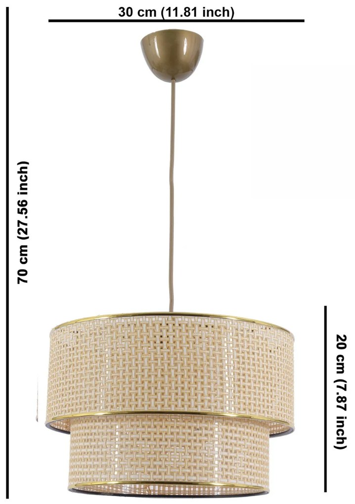 Závesné svietidlo Hazeran ecru/biela