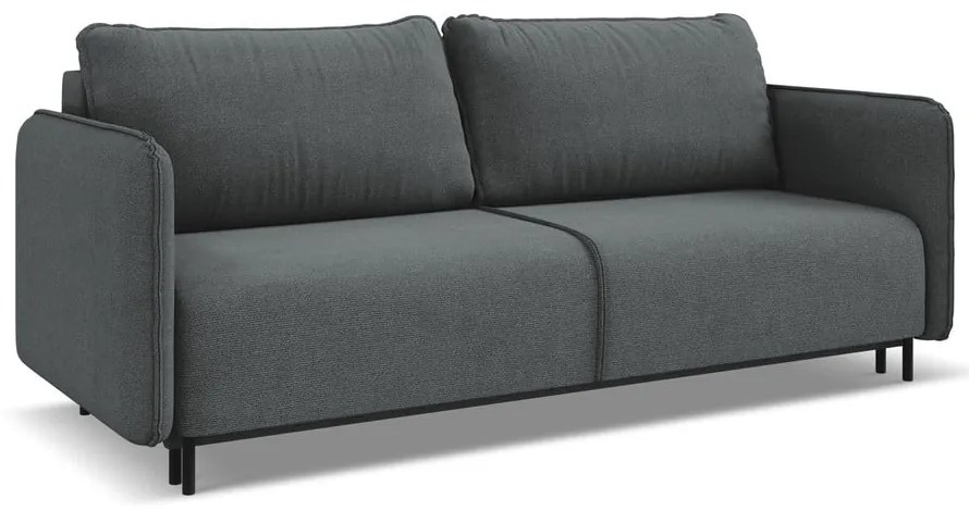 Tmavosivá rozkladacia/s úložným priestorom pohovka 226 cm Luana – Makamii