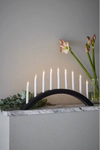 Markslöjd 705957 - Vianočný svietnik AVENTO 9xE10/3W/230V čierna