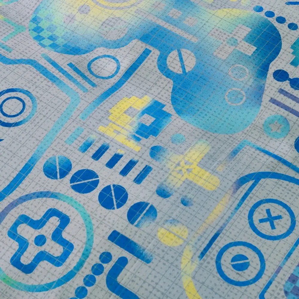 Sivá napínacia detská plachta na jednolôžko/na vysoký matrac z mikrovlákna 90x190 cm Gamer – Catherine Lansfield