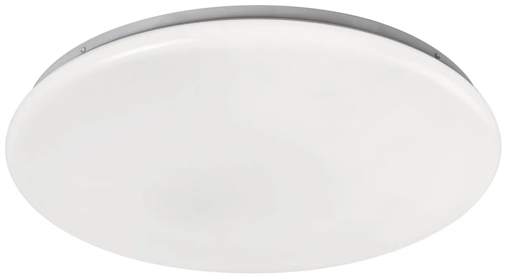 RABALUX LED stropné stmievateľné svietidlo DANNY, 36W, 3000K–6500K, lesklá biela, 40cm, guľaté