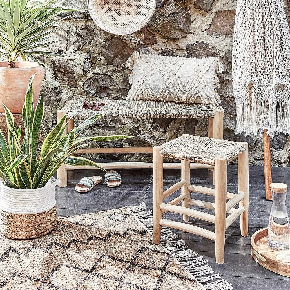 COTTON BRAID Úložný kôš z morskej trávy S