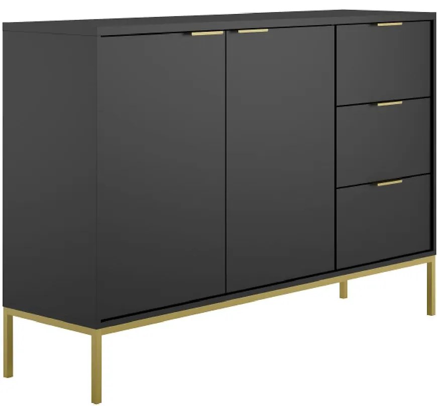 Komoda Austin Čierna/Zlatý