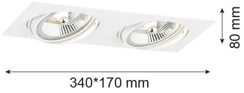 Argon 1046 - Podhľadové svietidlo OLIMP 2xGU10-AR111/12W/230V biela