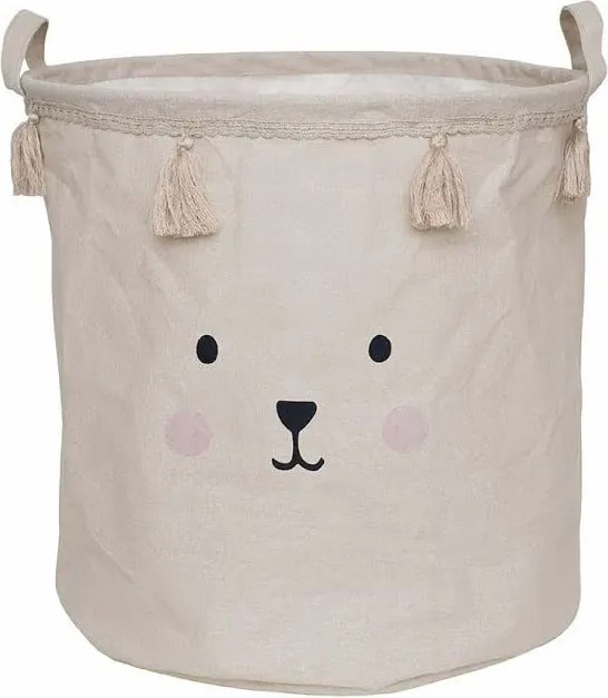 Úložný kôš medvedík béžový o 40 cm