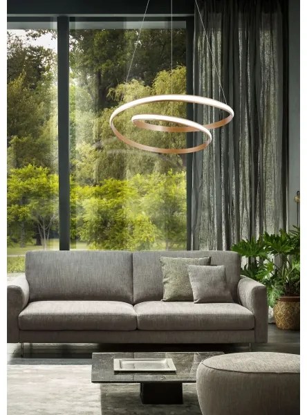 Redo 01-1794 - LED Stmievateľný luster na lanku TORSION LED/29W/230V bronz