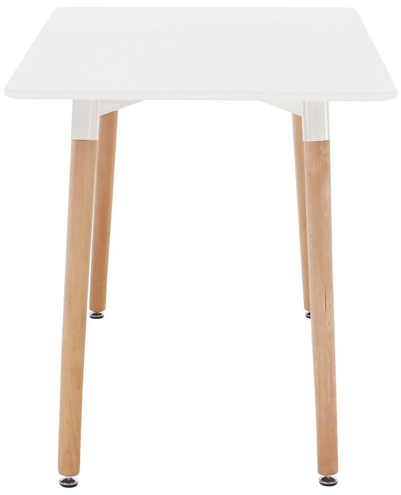 Kondela Jedálenský stôl, biela/buk, 120x80 cm, DIDIER 4 NEW
