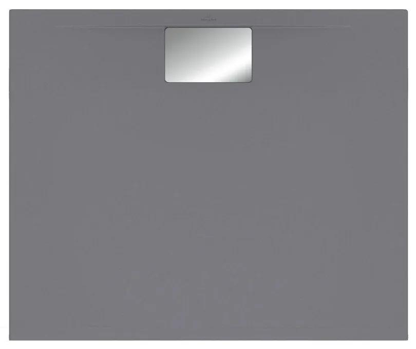 VILLEROY &amp; BOCH Architectura MetalRim obdĺžniková sprchová vanička akrylátová, štandardný model, protišmyk (B), 1000 x 800 x 48 mm, Anthracite, UDA1080ARA248V-1S