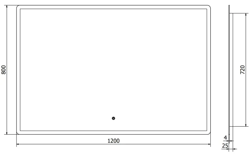 Mexen Navia, LED kúpeľňové zrkadlo s podsvietením 120 x 80 cm, 6000K, ochrana proti zahmlievaniu, 9803-120-080-611-00