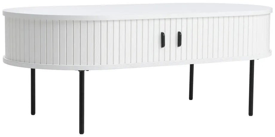 Biely konferenčný stolík v dekore duba 60x120 cm Nola – Unique Furniture