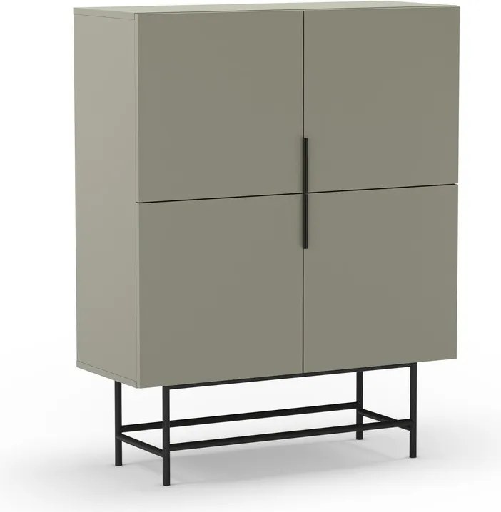 Zelenosivá skrinka 100x128 cm Eldia – Marckeric