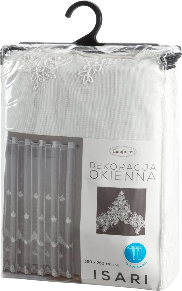 ZÁCLONA NA KRÚŽKOCH ISARI 350X250 CM KVETY