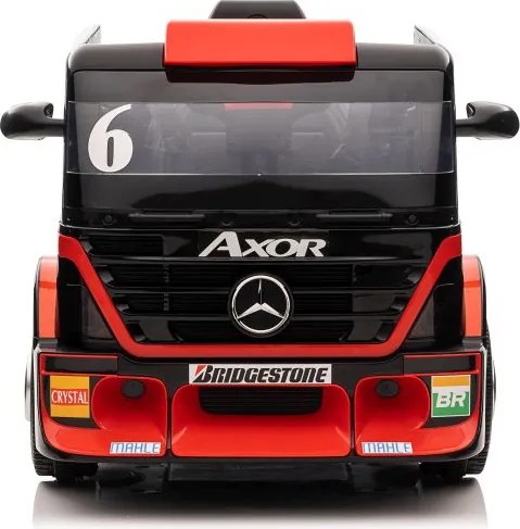 LEAN CARS Elektrické autíčko Mercedes s návesom XMX622B, LCD, červené