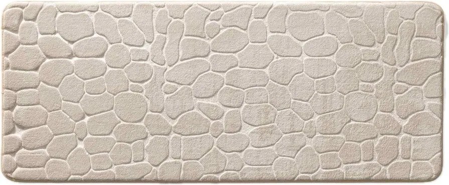 Béžová textilná kúpeľňová predložka 50x120 cm Ricochet – douceur d'intérieur