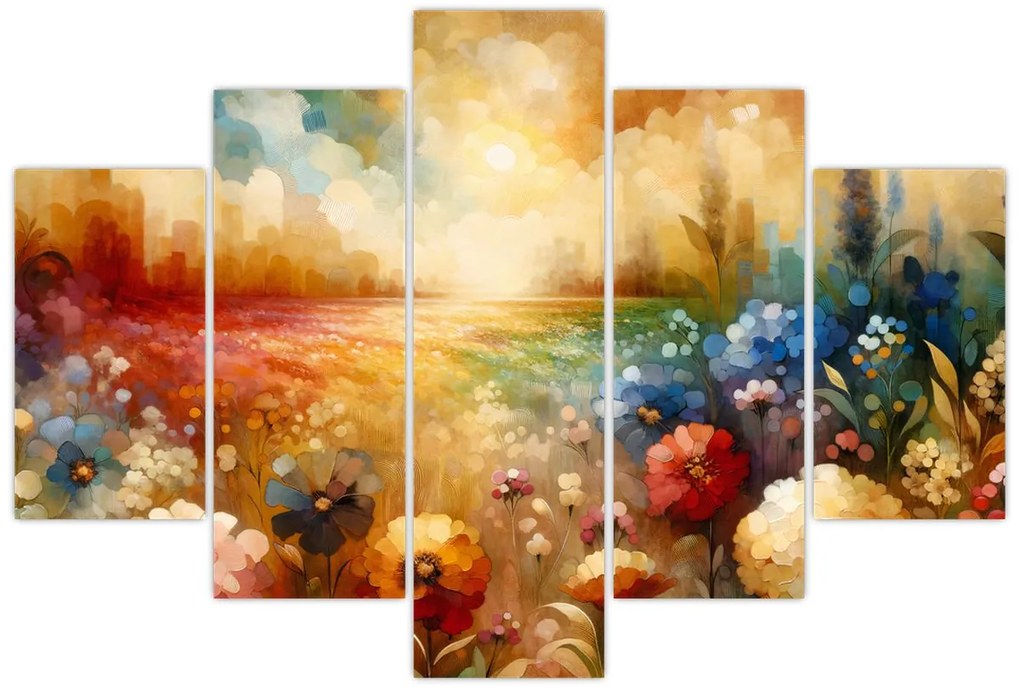 Obraz - Pestrofarebná lúka (150x105 cm)