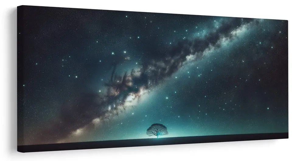 Obraz osamelý strom života v noci