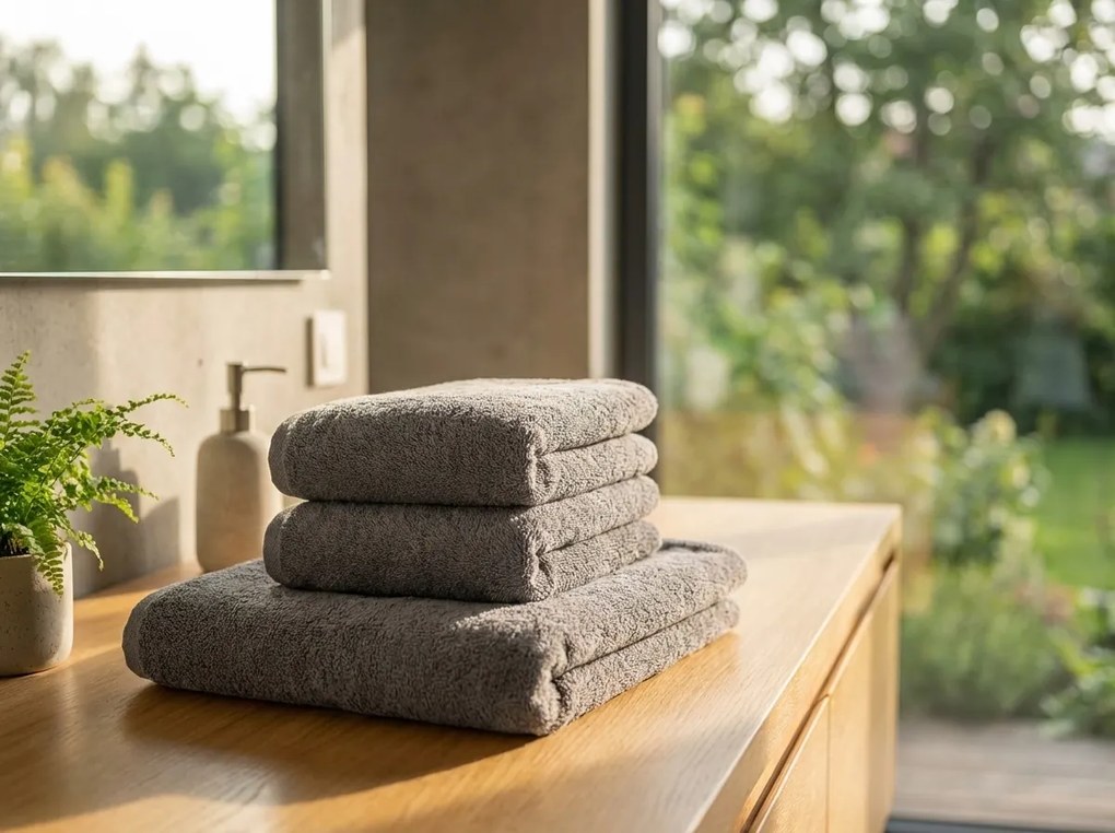 Osuška NORIELLE 70x140 cm tmavosivá, 100% bavlna