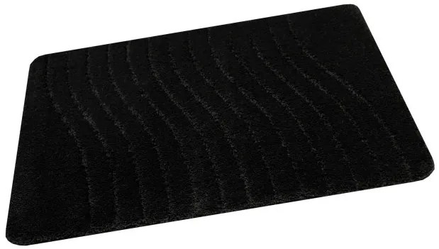Kúpeľňový koberček Sara Black čierny, vlny