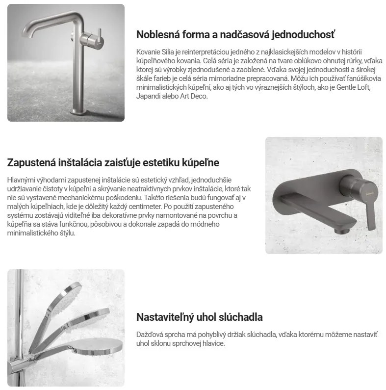 Deante Silia, uhlové ukončenie, polohovateľný držiak na ručnú sprchu, zlatá matná, DEA-NQS_R57K
