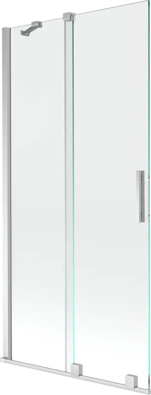 Mexen Velar, 2-krídlová posuvná vaňová zástena 95 x 150 cm, 8mm číre sklo, chrómový profil, 896-095-000-01-01