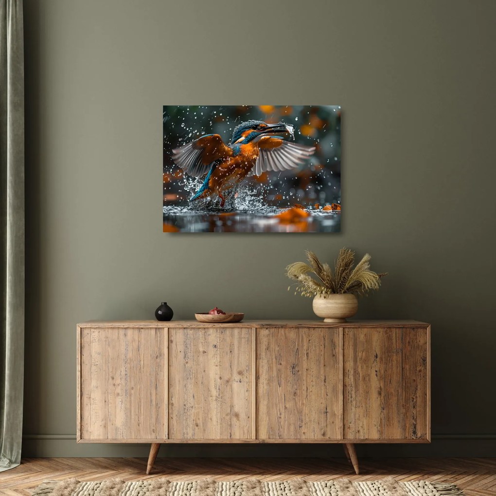 Sklenený obraz - Včelojedi (70x50 cm)