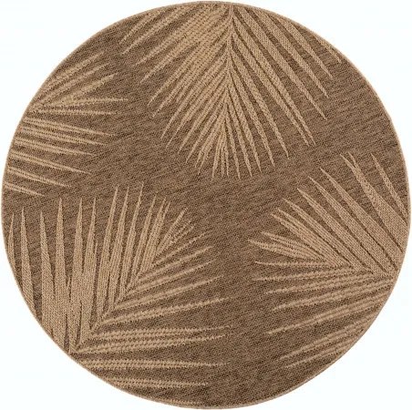 Koberec TIMBER lístie, hnedý kruh