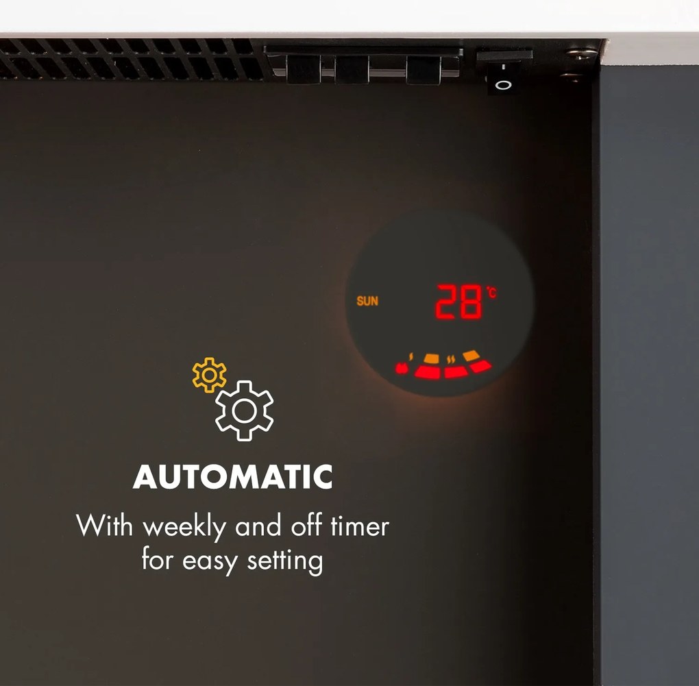 Klarstein Studio Light & Fire 1, elektrický krb, 1000/2000 W, MDF, diaľkové ovládanie, biely