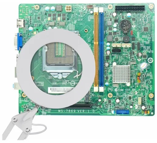 Extol - LED Stmievateľná stolná lampa s lupou LED/8W/5V 2900/4500/7500K biela