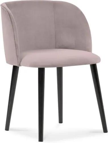 Púdrovoružová jedálenská stolička so zamatovým poťahom Windsor & Co Sofas Aurora