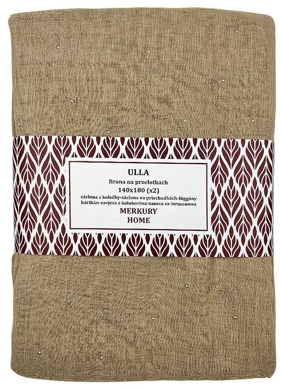 Záclona na priechodkách Ulla polyester béžová 140x180 Merkury Home II/22