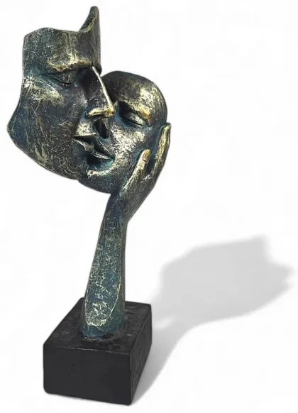 Stolná dekorácia 35x22x13 cm živica/patina